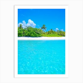 Relax Ocean Plant Idylli Holiday Coastline Beautiful Calm Shore Blue Paradise Sunlight N (31) Art Print