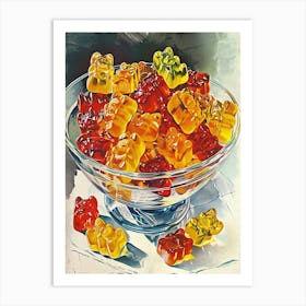 Gummy Bears Retro Advertisement Style 2 Art Print