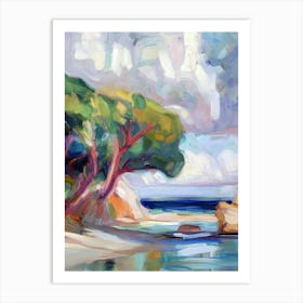 Tree By The Sea Art Print