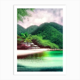 Ilha Grande Brazil Soft Colours Tropical Destination Art Print