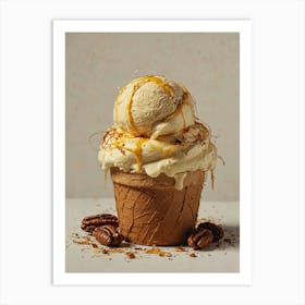 Pecan Ice Cream Art Print