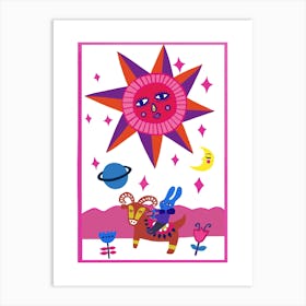 Taurus And Rabbit Art Print