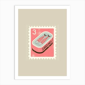 Pink Sardines Can Art Print