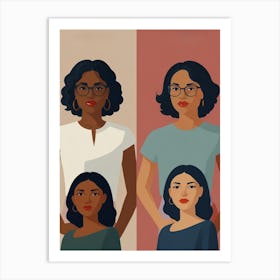 Portrait Of Black Women Art Print