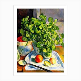 Watercress Cezanne Style vegetable Art Print