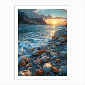 Sunset At The Beach 3 Art Print