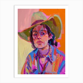 Cowgirl Painting 2 Art Print
