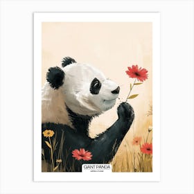 Giant Panda Picking Berries Poster 4 Art Print