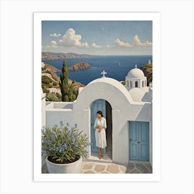 Greek Island Life Art Print