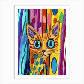 Colorful Cat 20 Art Print