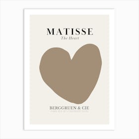 Matisse The Heart - Brown Art Print