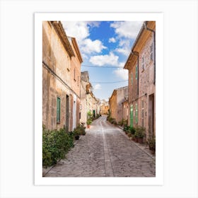 Mallorca Spain Narrow Street In The Old Town Art Print