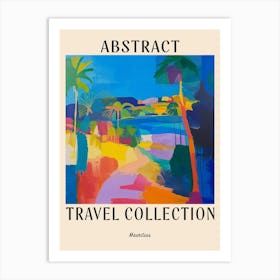 Abstract Travel Collection Poster Mauritius 2 Art Print