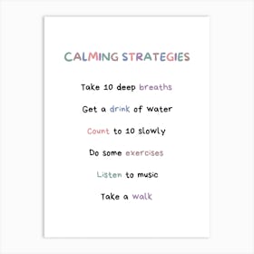 Calming Strategies Art Print