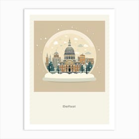 Belfast United Kingdom Snowglobe Poster Art Print