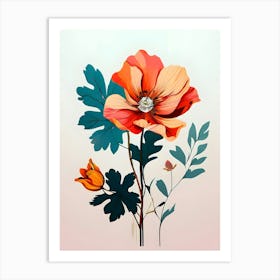 Surreal Bloom: A Glimpse into a Dreamlike Botanical World Art Print