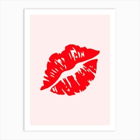 Kissing Lips.uk Art Print