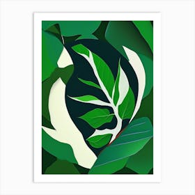 Wintergreen Leaf Vibrant Inspired 3 Art Print