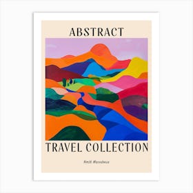 Abstract Travel Collection Poster North Macedonia 1 Art Print