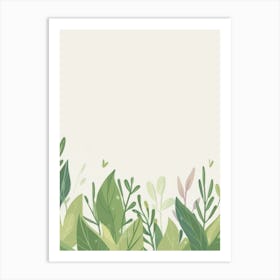 Green Leaves Background Art Print