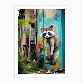 Raccoon Urban Explorer 5 Art Print