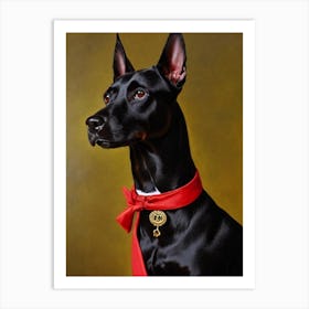 Manchester Terrier 3 Renaissance Portrait Oil Painting Art Print