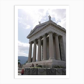 Greek Temple Cool Realistic Illustration Art Print