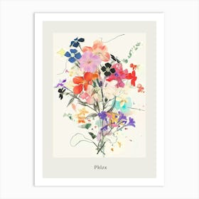 Phlox 2 Collage Flower Bouquet Poster Art Print