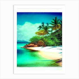 Marajo Island Brazil Soft Colours Tropical Destination Art Print
