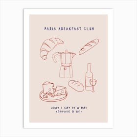 Paris Breakfast Club Art Print