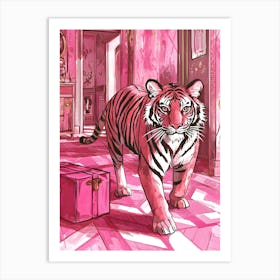 Pink Tiger 5 Art Print