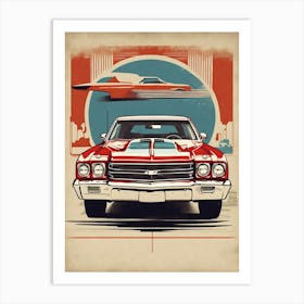 Car Vehicle Vintage Retro Old Automobile Art Print