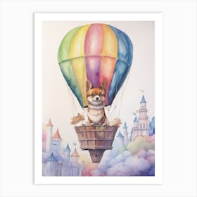 Baby Jackal 1 In A Hot Air Balloon Art Print