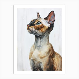 Oriental Shorthair Cat Painting 3 Art Print