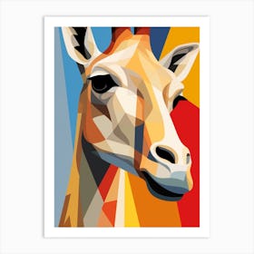 Giraffe Minimalist Abstract 1 Art Print