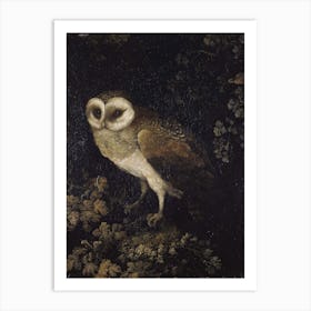 Dark Academie Owl In The Woods Art Print