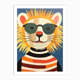 Little Lion 6 Wearing Sunglasses Art Print