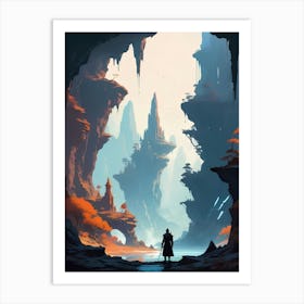 Man In A Cave Art Print