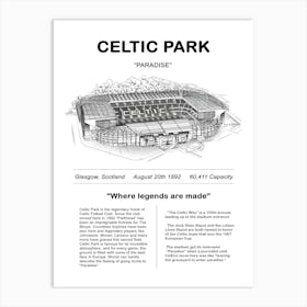 Celtic Football Park The Bhoys Paradise Stadium Art Print