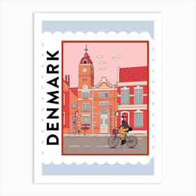 Denmark 2 Travel Stamp Poster Póster