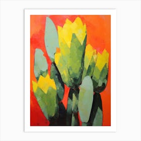 Cactus Painting Nopal Cactus 3 Art Print