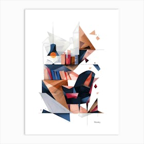 Office, Minimalism, Cubism Art Print