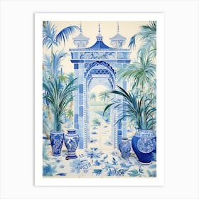 Blue And White Chinoiserie Art Print