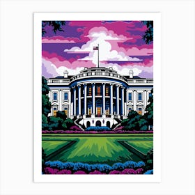 White House At Sunset Art Print