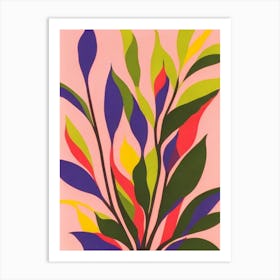 Flowering Maple Colourful Illustration Plant Art Print