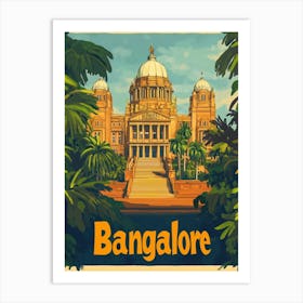 Aihrgdesign A Vintage Travel Poster Of Bangalore 1 Art Print