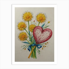 Dandelion Bouquet 2 Art Print