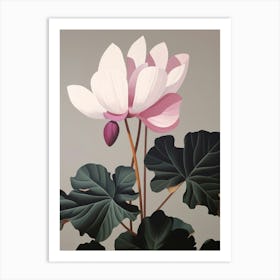 Flower Illustration Cyclamen 3 Art Print