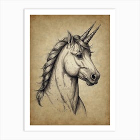 Unicorn Head Art Print