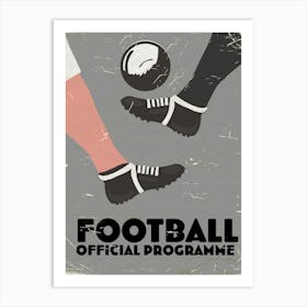 Vintage Football Official Programme Art Print